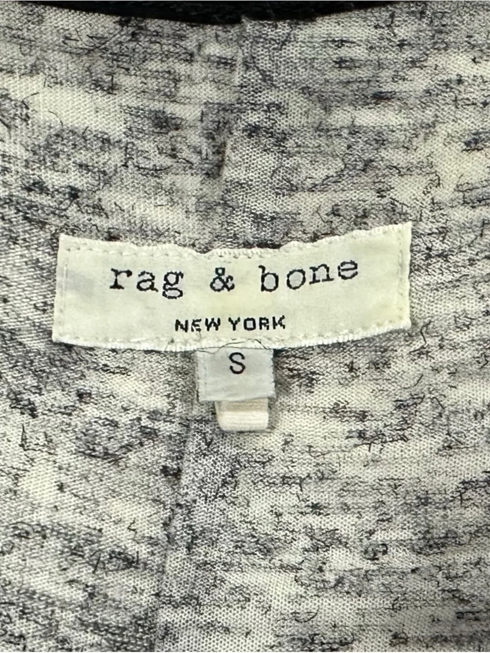 Rag & Bone New York Marled Knit Scoop Neck Long Sleeve Black Trim Top Size S - Picture 2 of 10